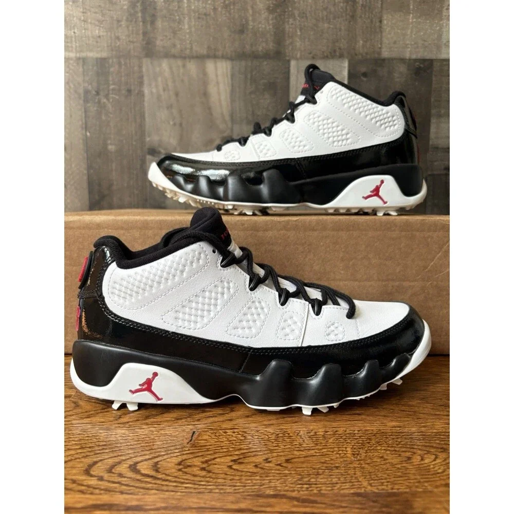 Nike Air Jordan 9 G Low White Black Golf Shoes Men's 8 Wmns 9.5  FJ5934-100